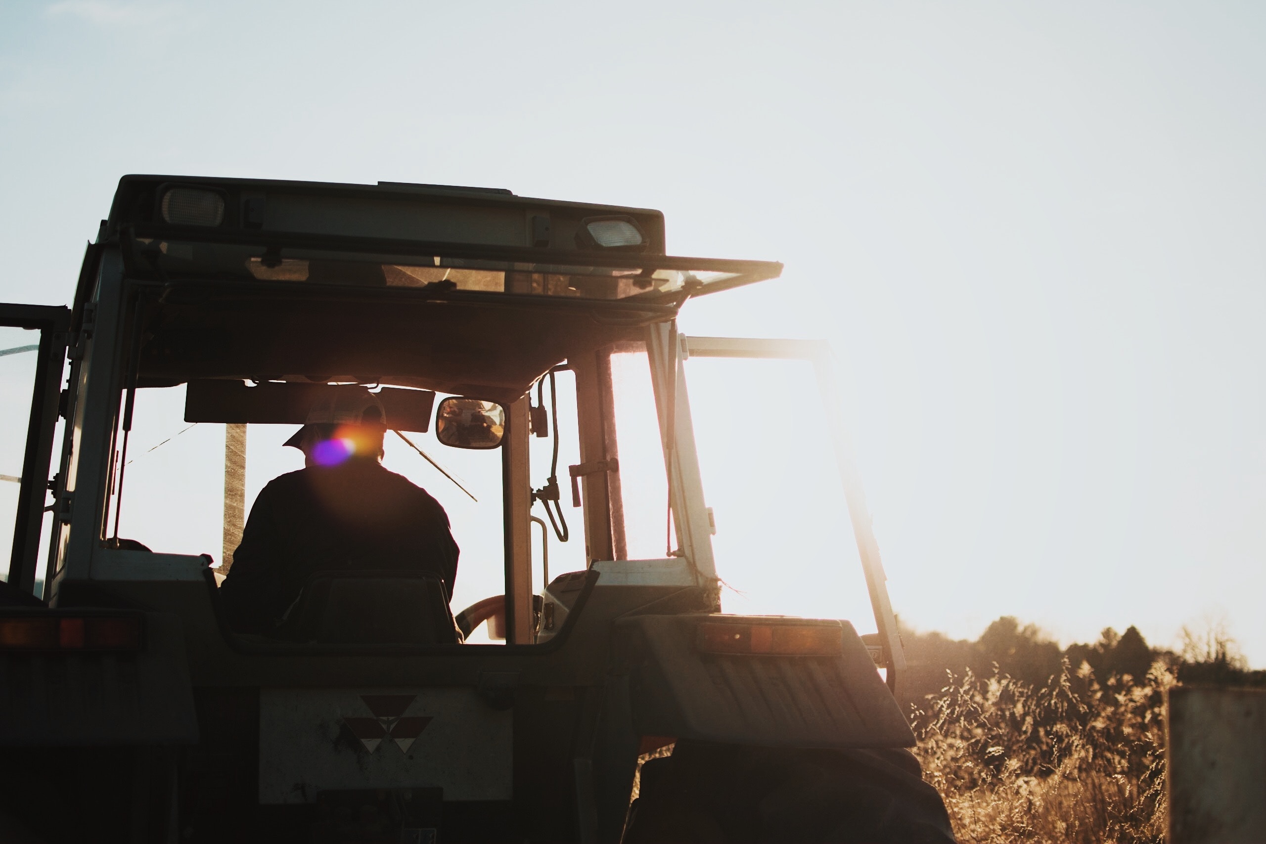 Tractor on farm